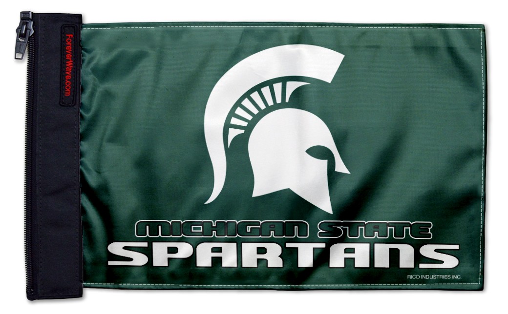 Michigan State 11"x17" Forever Wave Flag for Jeep Wrangler TJ 1996-2006