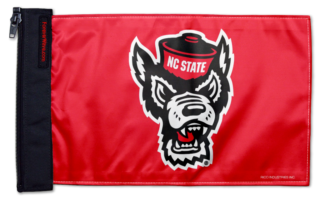 North Carolina State 11"x17" Forever Wave Flag for Jeep Wrangler CJ-7 and CJ-8 1976-1986