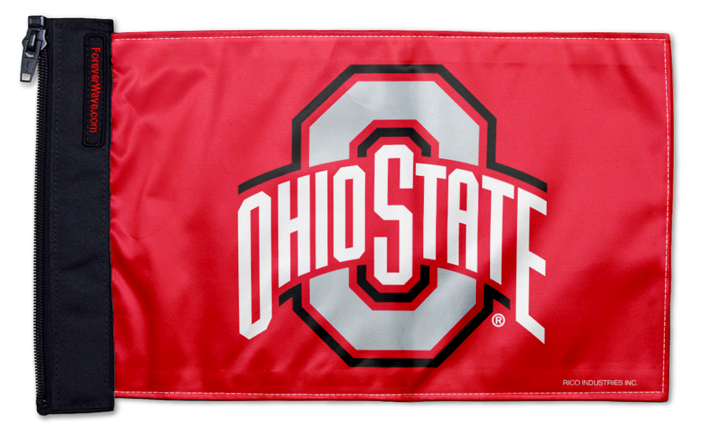 Ohio State Red11"x17" Forever Wave Flag for Jeep Wrangler TJ 1996-2006