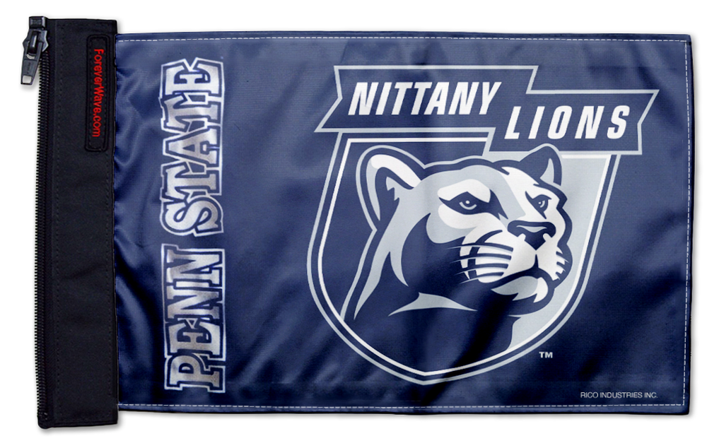 Penn State 11"x17" Forever Wave Flag for Jeep Wrangler CJ-7 and CJ-8 1976-1986