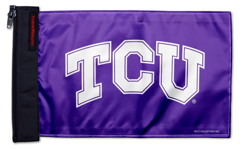 TCU 11"x17" Forever Wave Flag for Jeep Wrangler JKU 4-Door 2007-2018