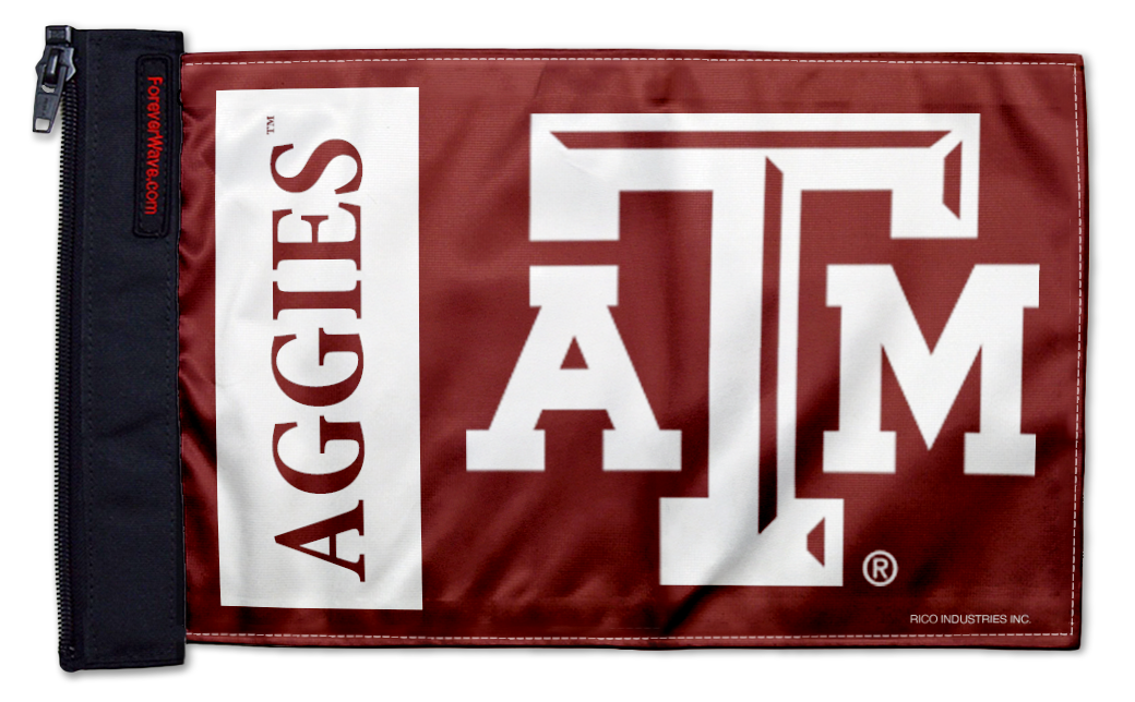 Texas A&M 11"x17" Forever Wave Flag for Jeep Wrangler YJ 1986-1995