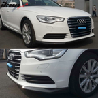2012-2015 Audi A6 C7 Facelift JC Style Front Bumper Lip Carbon Fiber
