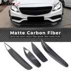 2015-2021 Benz C-Class W205 JC Front Bumper Fins Canards Carbon Fiber