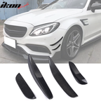 2015-2021 Benz C-Class W205 JC Front Bumper Fins Canards Carbon Fiber