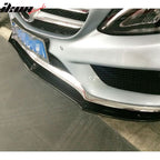 2015-2018 Benz W205 C Class PSM Style Front Bumper Lip Carbon Fiber