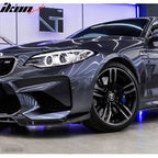 2016-2018 BMW F87 M2 V Style Front Bumper Lip Spoiler Kit Carbon Fiber