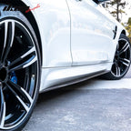 2015-2020 BMW M4 F82 F83 MP Style 2PCS Side Skirts Carbon Fiber FRP