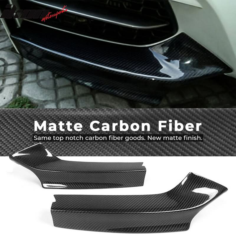 2014-2021 BMW 2 Series F22 F23 MP 2PC Front Lip Splitters Carbon Fiber