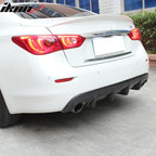 2014-2017 Infiniti Q50 V37 S Style Rear Bumper Diffuser Carbon Fiber