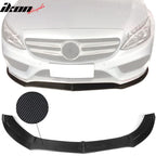 2015-2018 Benz W205 C Class PSM Style Front Bumper Lip Carbon Fiber