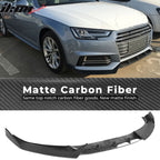 2017-2019 Audi A4 S4 B9 Sedan JC Style Front Bumper Lip Carbon Fiber