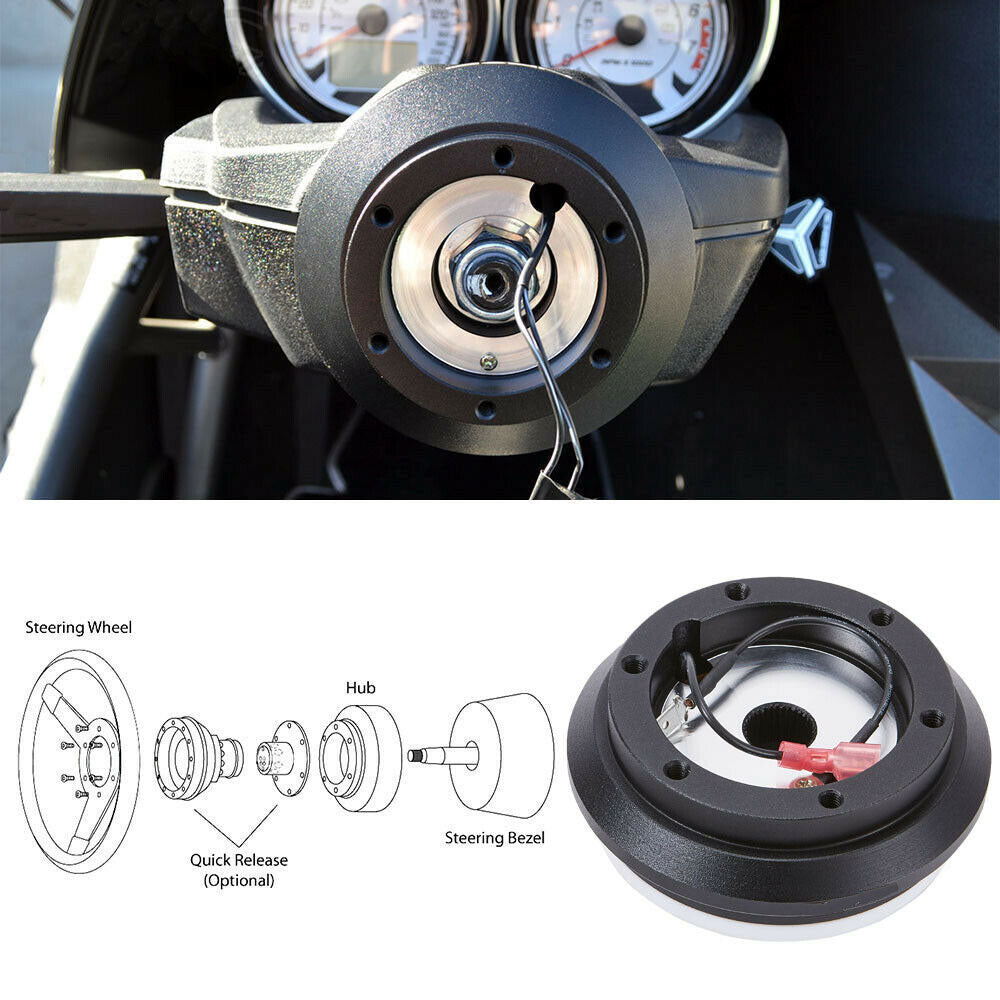 John 350mm Steering Wheel + Short Hub Adapter Kit For Mazda Miata RX-7 RX-8 MX-3 MX-6 - Bull Boost Performance