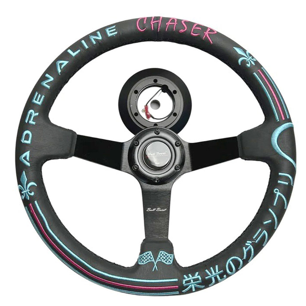 350mm Steering Wheel + Short Hub Adapter Kit For Mazda Miata RX-7 RX-8 MX-3 MX-6 - Bull Boost Performance