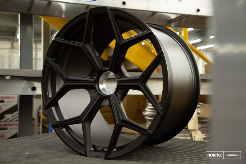 Vossen x Novitec NL4-Cl 20x9in - Centerlock - ET24 - Satin Black Lamborghini Aventador Front Wheel