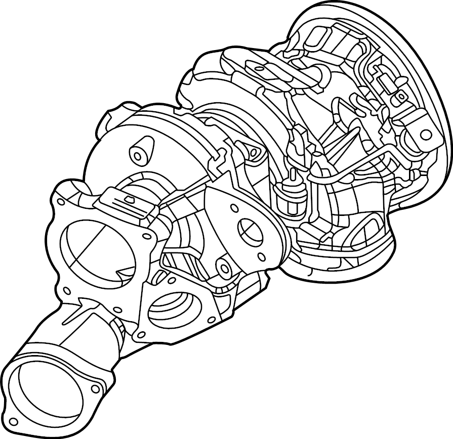 DAS MOTOR HAUS 0P2145702H RIGHT TURBOCHARGER 4.0L EA825 V8 AUDI 2019-2026
