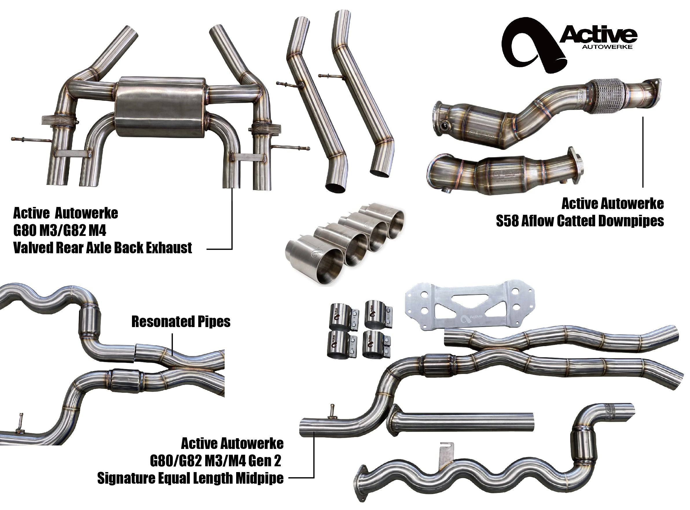 G80/G82 Exhaust Bundle AFlow Equal Length Resonated