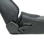 NRG Omega Reclinable Racing Seat (Pair) Black with Black Carbon Vinyl Back