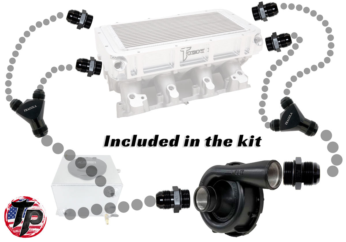 1,500hp Intercooler Dual Feed/Dual Exit Completion Kit By Tick Performance