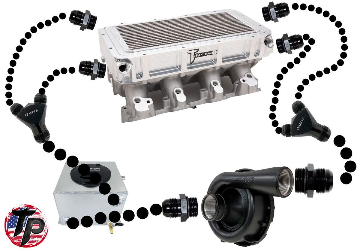 1,500hp Intercooler Dual Feed/Dual Exit Completion Kit By Tick Performance