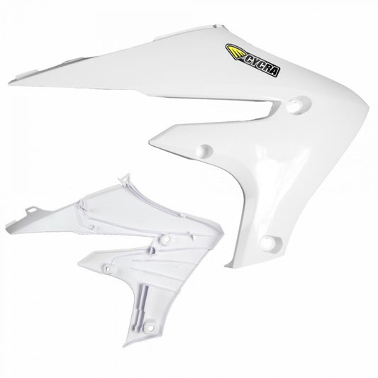 Cycra 20+ Yamaha WR250F Powerflow Radiator Shrouds - White