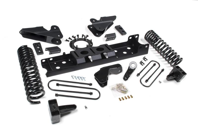 Zone Offroad 2019 Ram 3500 4in Radius Arm Bracket Gas - 2in Rear Block w/o Overload - Nitro Shocks