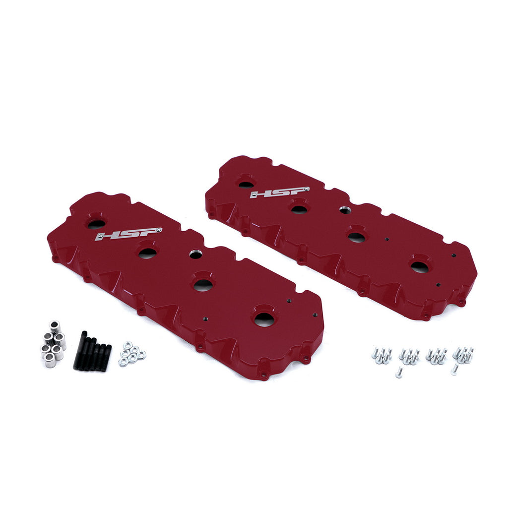 2001-2004 Chevrolet / GMC Billet Valve Covers Illusion Cherry