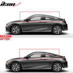 2016-2020 Honda Civic Matte Black Window Trim Chrome Delete Vinyl Kit