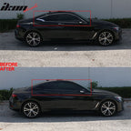 2017-2019 Infiniti Q60 Coupe Gloss Black Window Trim Chrome Delete Kit