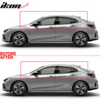 2017-2020 Honda Civic White Window Trim Chrome Delete Vinyl Kit
