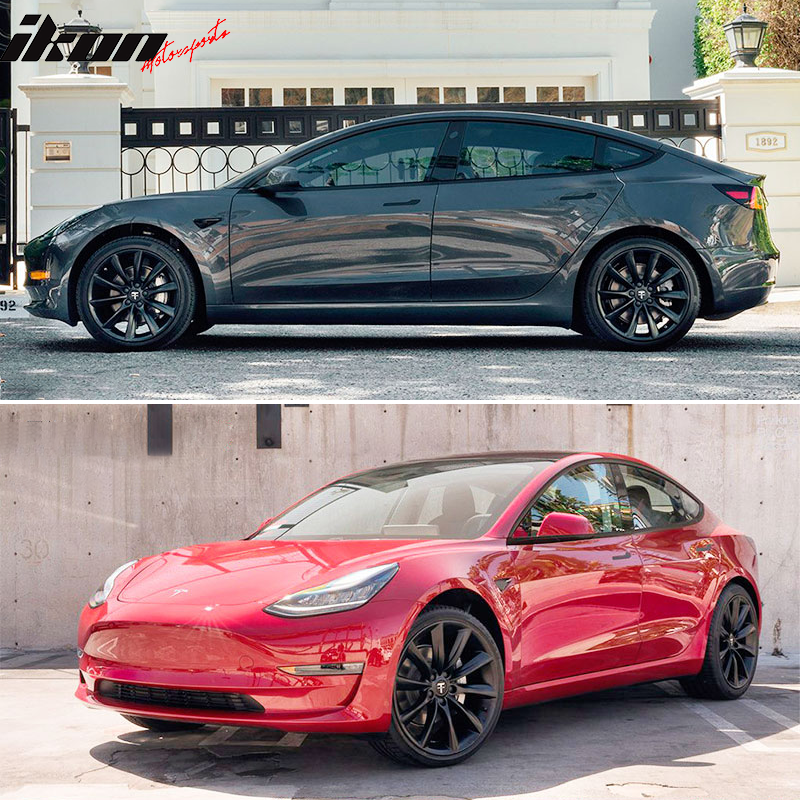 2017-2023 Tesla Model 3 Matte Black Chrome Delete Vinyl Window Trim