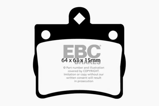 EBC 95-97 Mercedes-Benz C220 (W202) 2.2 (Single Pin Rear) Ultimax2 Rear Brake Pads