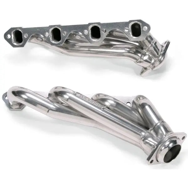 BBK Ford Mustang 351 Swap 1-5/8 Shorty Exhaust Headers Polished Silver Ceramic 79-93