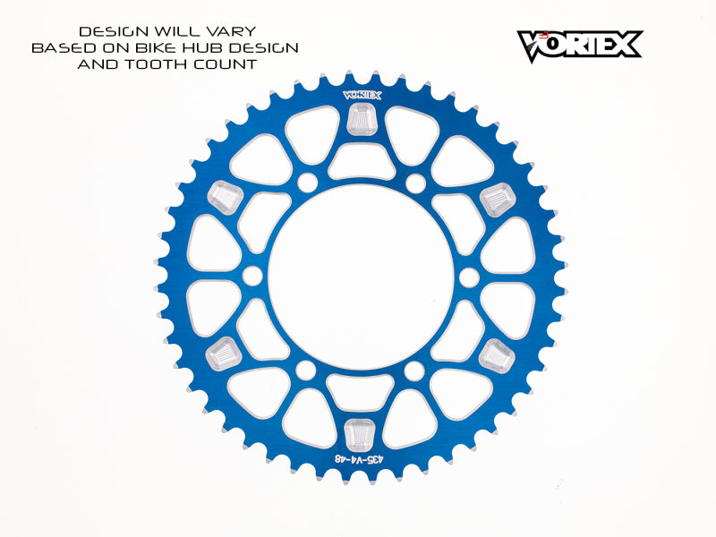 Vortex Racing V4 46 Tooth 520 Rear Sprocket - Blue
