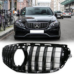 2014-2016 Benz W212 E Class AMG GT Style Gloss Black Front Grille