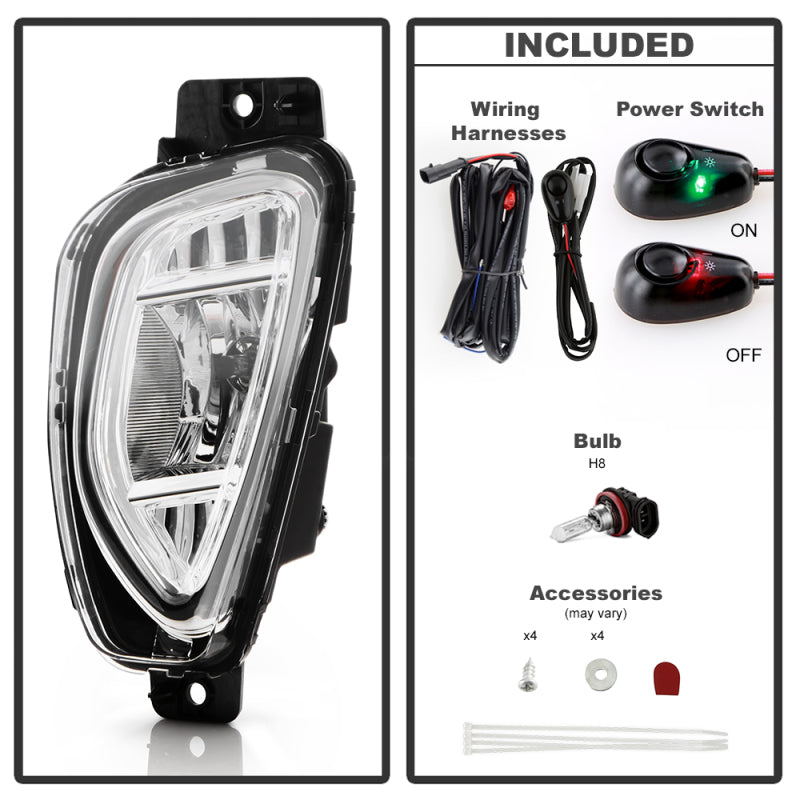 Spyder 20-22 Ford Escape OEM Fog Lights w/ Switch - Clear (FL-FESC2020-C)