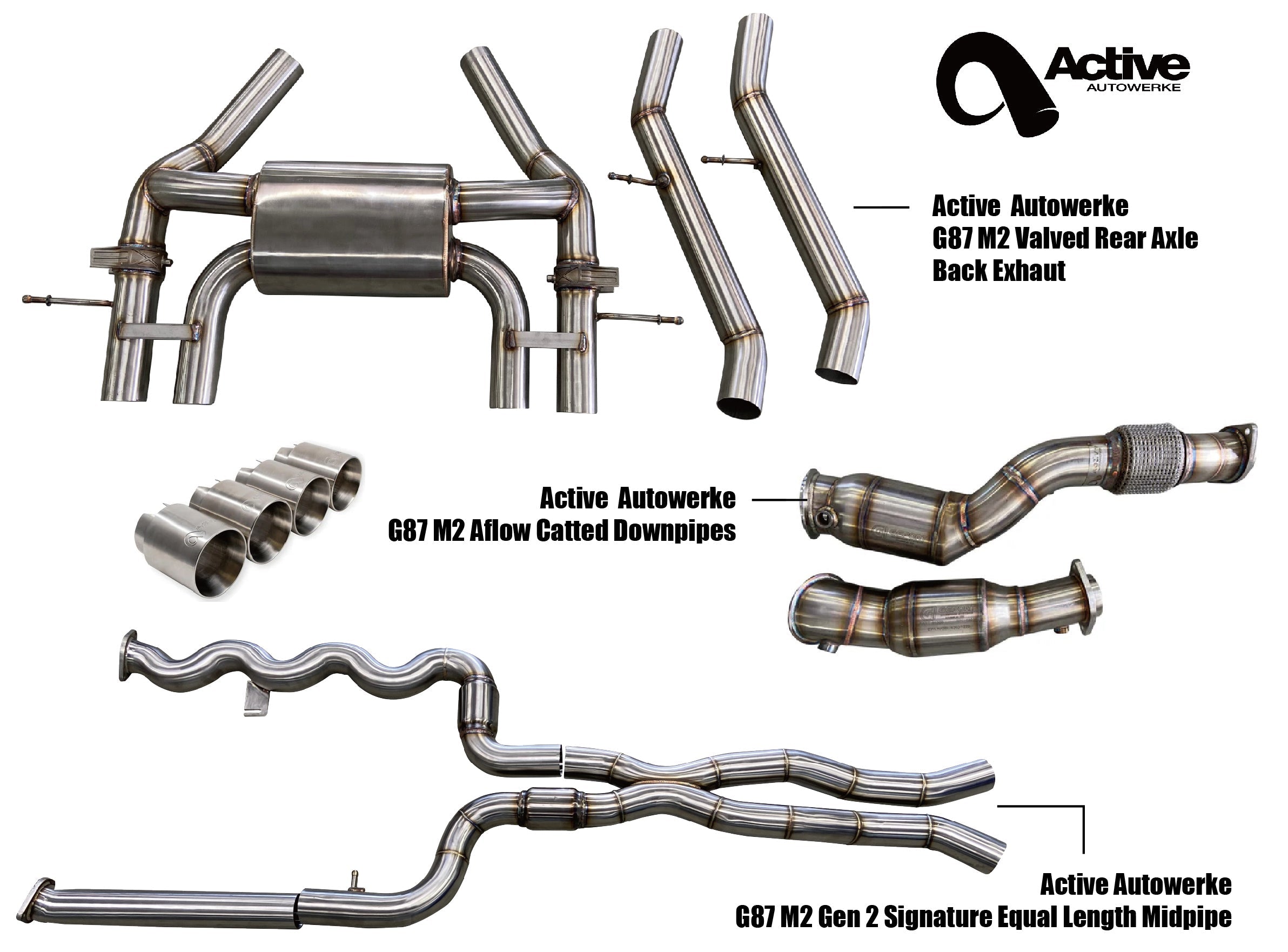 Active Autowerke G87 M2 Exhaust Bundle AFlow Equal Length