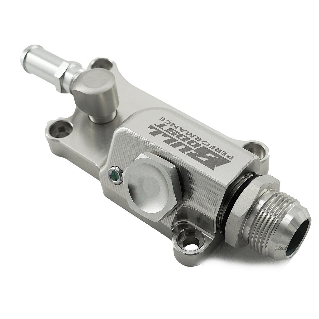 16AN K Series Upper Coolant Housing W Straight Elbow Hose Fitting For K20Z3 K24 - Bull Boost Performance