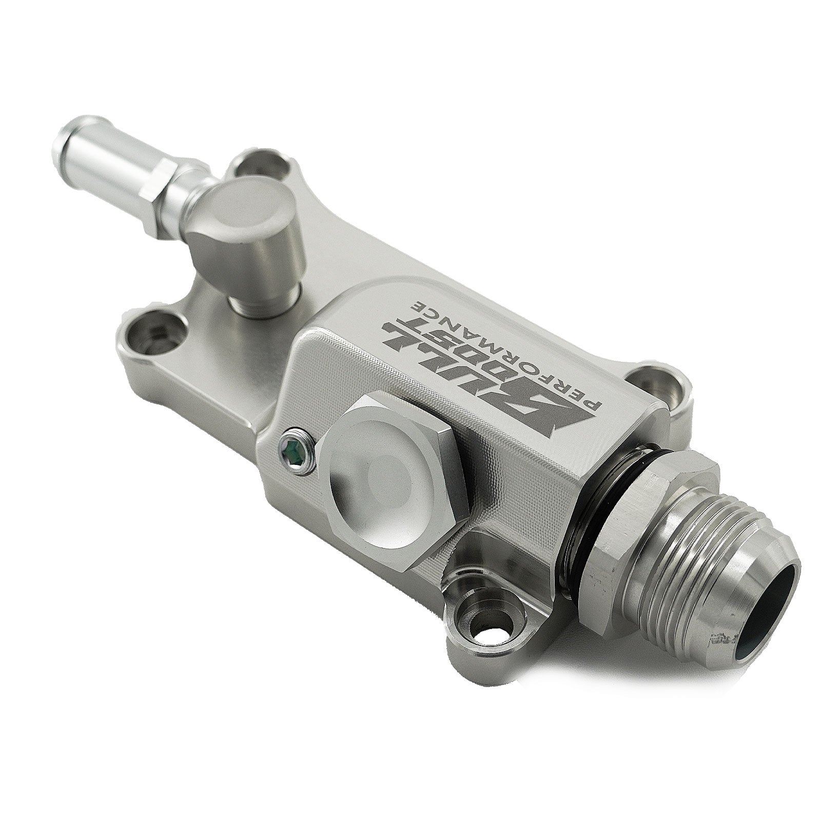 16AN K Series Upper Coolant Housing W Straight Elbow Hose Fitting For K20Z3 K24 - Bull Boost Performance