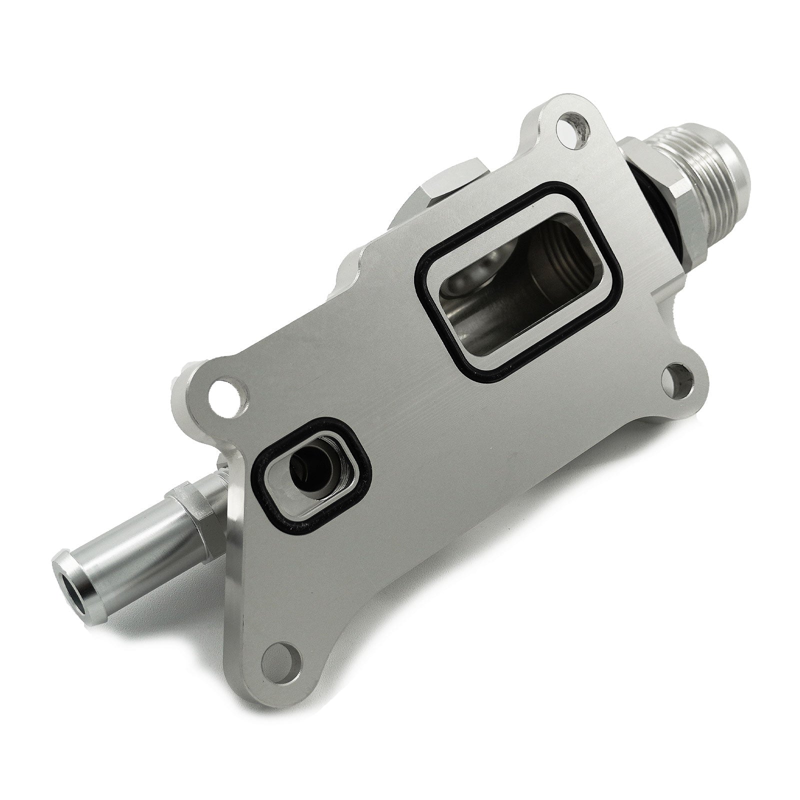 16AN K Series Upper Coolant Housing W Straight Elbow Hose Fitting For K20Z3 K24 - Bull Boost Performance