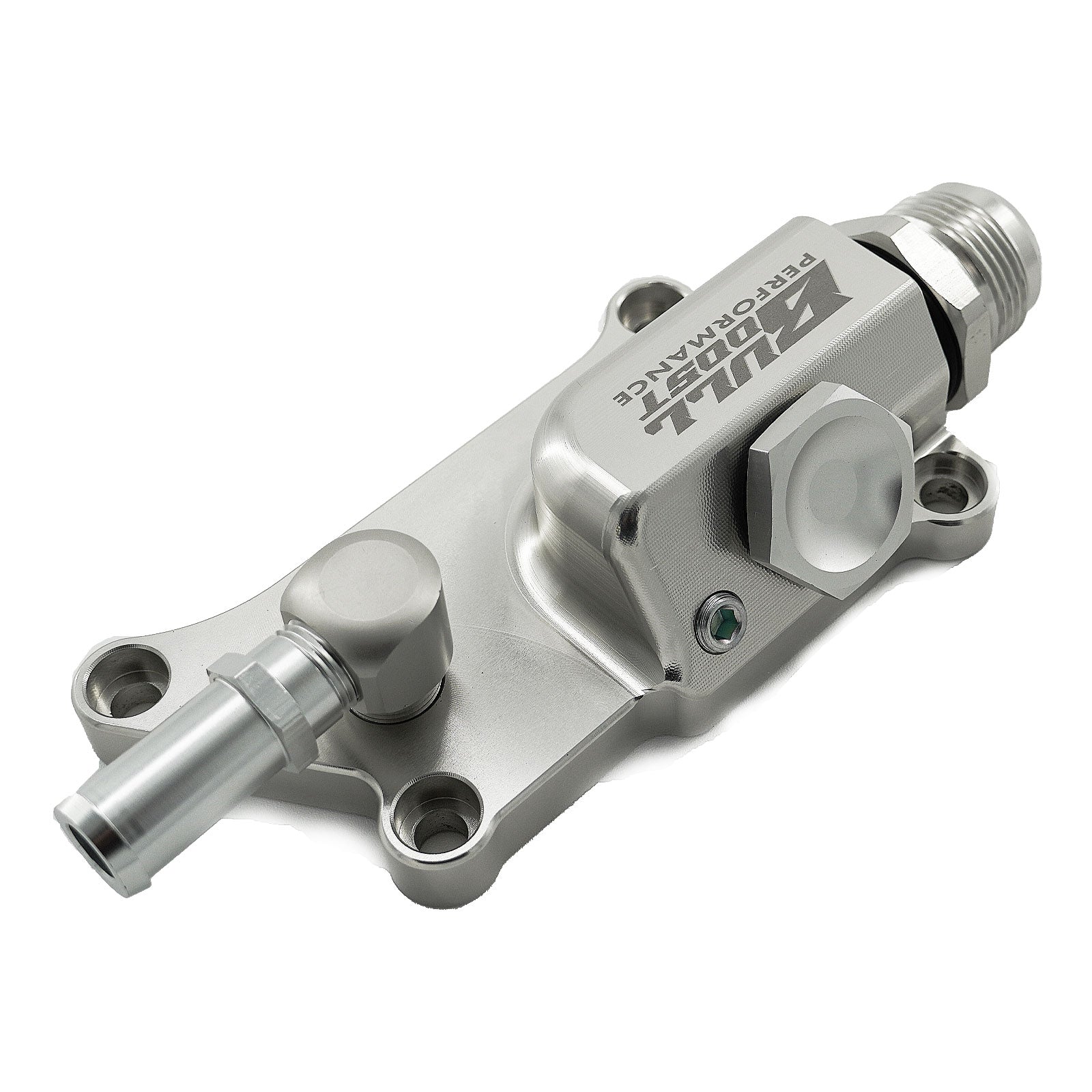 16AN K Series Upper Coolant Housing W Straight Elbow Hose Fitting For K20Z3 K24 - Bull Boost Performance