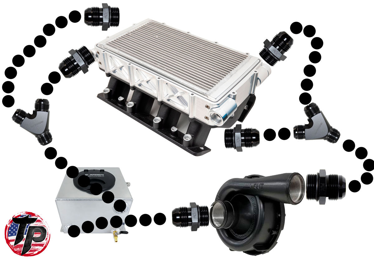 1,800hp+ Intercooler Dual Feed/Dual Exit Completion Kit By Tick Performance