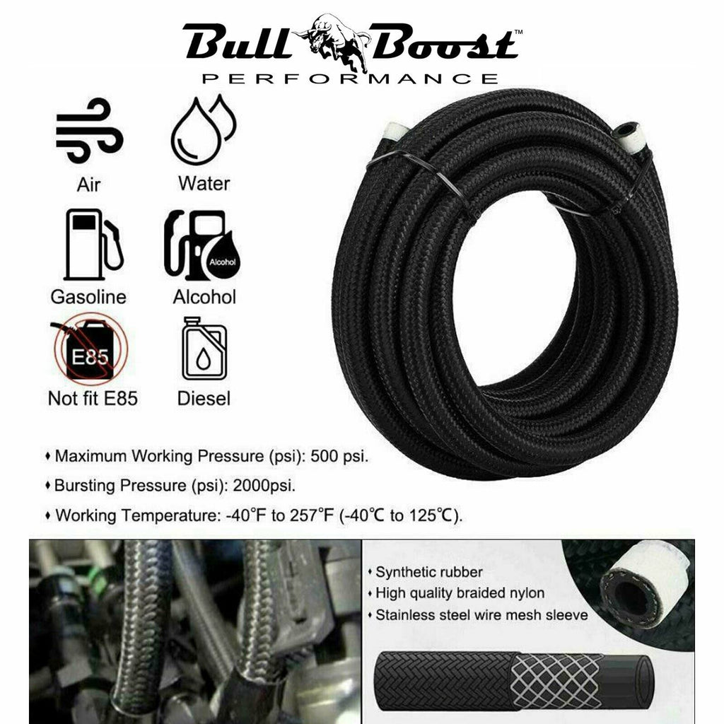 Pro Series Baffled 0.75L 10AN Oil Catch Can Hose Kit and Fittings Universal AN10 - Bull Boost Performance
