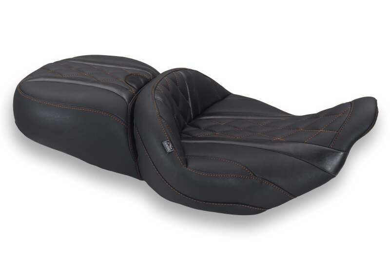 Mustang 23-26 Harley CVO Road Glide, Street Glide, Deluxe Diamond ST 1pc 2Up Blk w/ M Org Thread