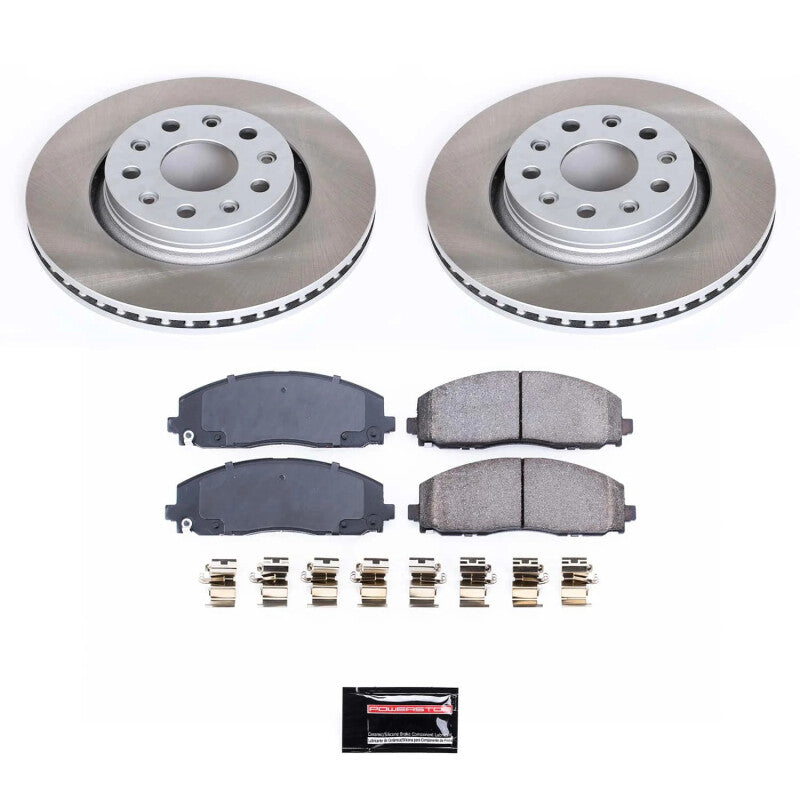 Power Stop 18-22 Jeep Wrangler Front Semi-Coated Rotor Kit