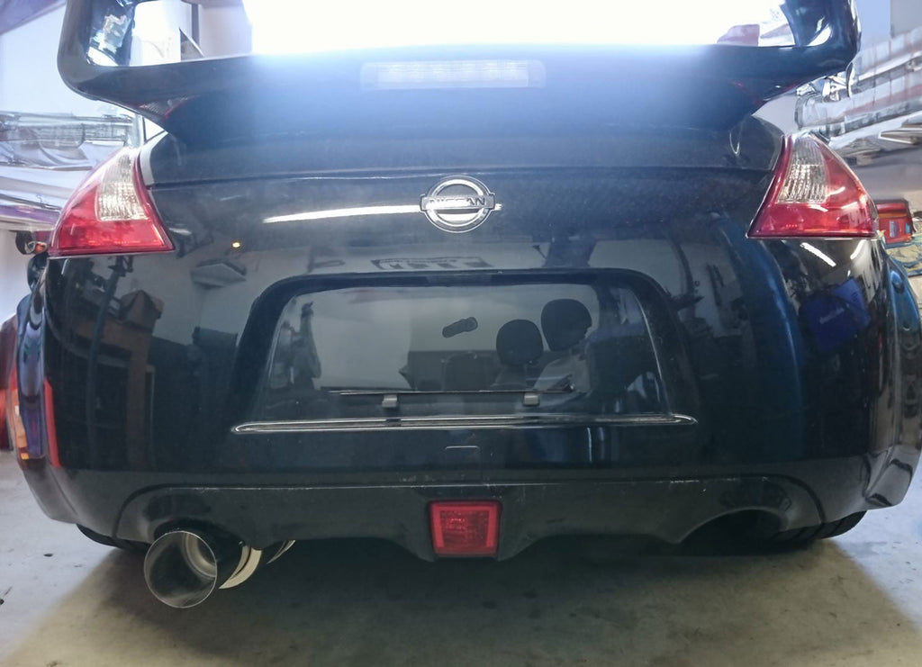 4.5" Tip Stainless Single Exit Catback Exhaust for Nissan 370z Z34 09-21 - Bull Boost Performance