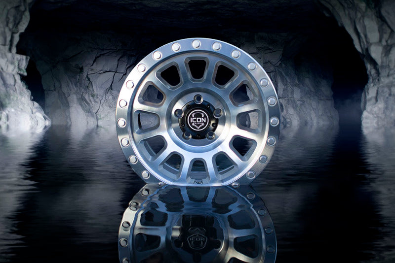ICON Hulse 18x9 8x6.5 12mm Offset 5.5in BS Silver Machined
