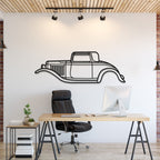 1932 De Luxe Five-Window Coup Metal Car Wall Art - MT0005