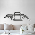 1932 De Luxe Five-Window Coup Metal Car Wall Art - MT0005