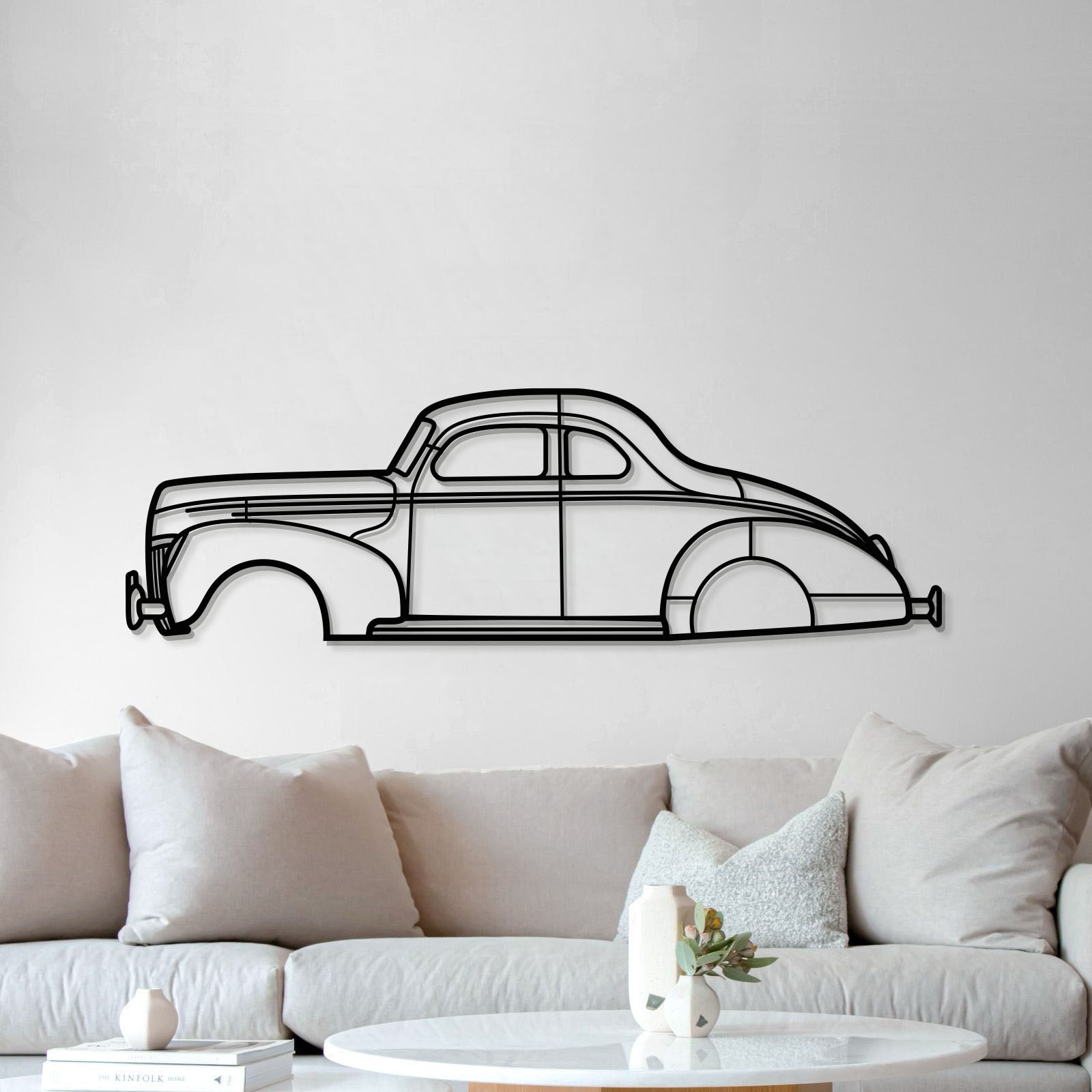 1940 De Luxe Coup Metal Car Wall Art - MT0008